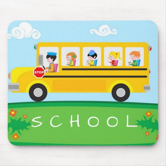 School Bus on Mousepad (Front)