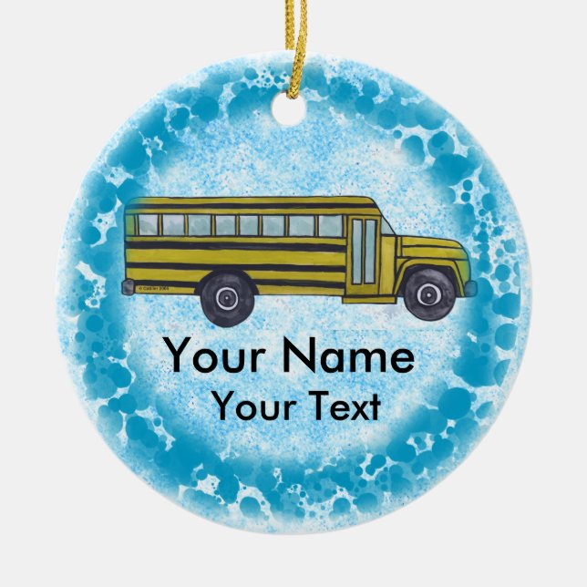 School Bus Ornament (Front)