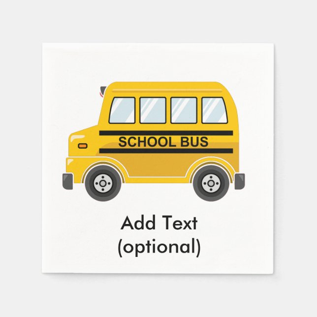 School Bus Paper Napkins (Front)