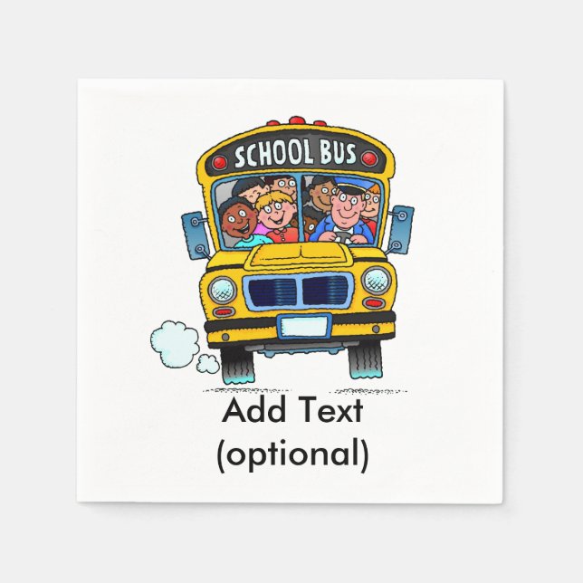 School Bus Paper Napkins (Front)