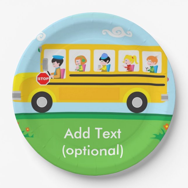 School Bus Paper Plates (Front)