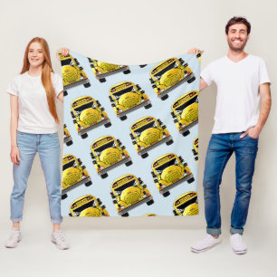 School Bus Personalised Blanket