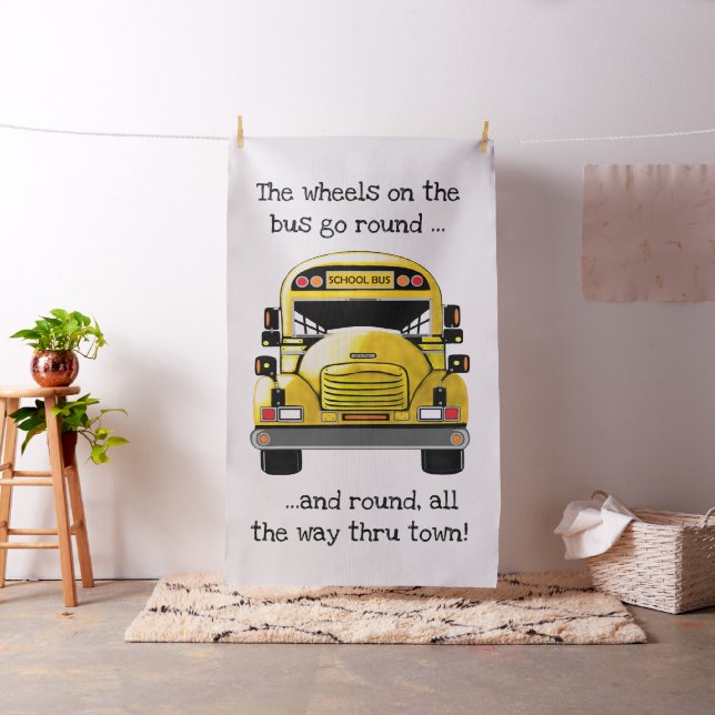 School Bus Personalised Fabric (In Situ)