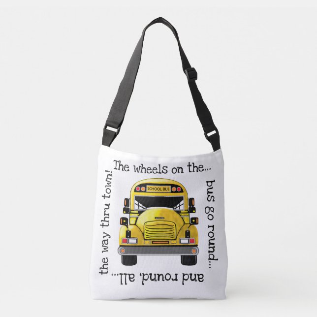 School Bus Personalised Tote (Front)
