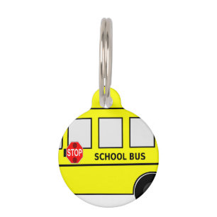 School Bus Pet Tag