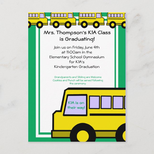 School Bus/ photo Postcard (Front)