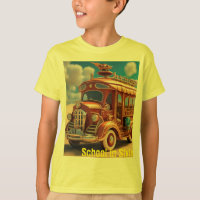 School Bus Print T-Shirt - Brighten Up Their Day!"
