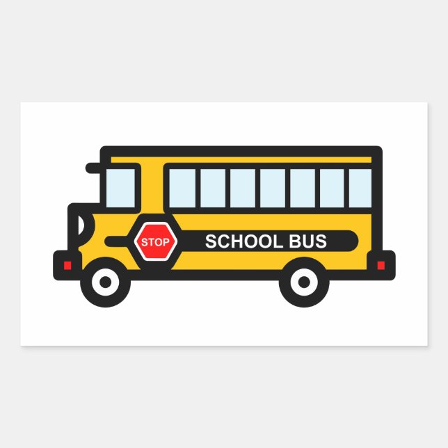 School bus rectangular sticker (Front)