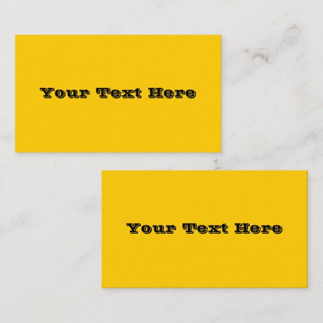 School Bus Safety Yellow Autumn Fall Solid Colour Business Card (Front/Back)