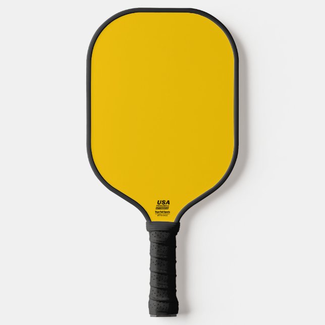 School Bus Safety Yellow Autumn Fall Solid Colour Pickleball Paddle (Front)