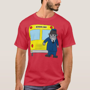 School Bus Shirt Gorilla Bus Driver Gift