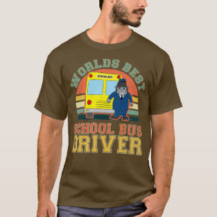 School Bus Shirt Vintage Retro Sunset Gorilla Gift