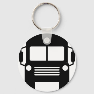 school bus sign key ring