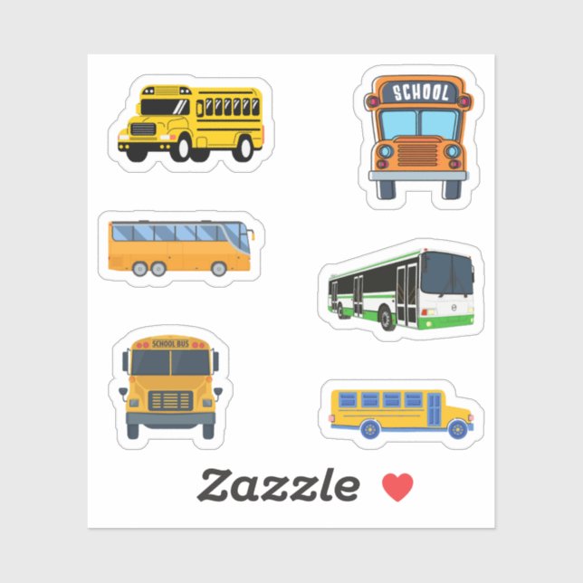 School Bus Stickers (Sheet)