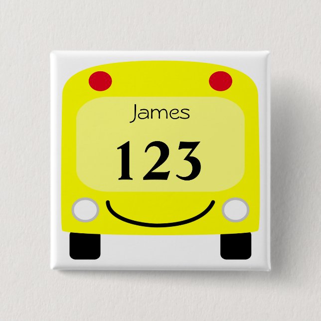 School Bus Tag Button (Front)