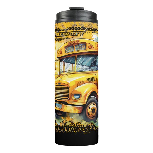 School Bus Thermal Tumbler (Front)