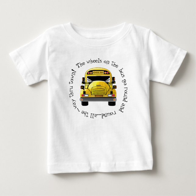 School Bus Wheels go Round Shirt (Front)