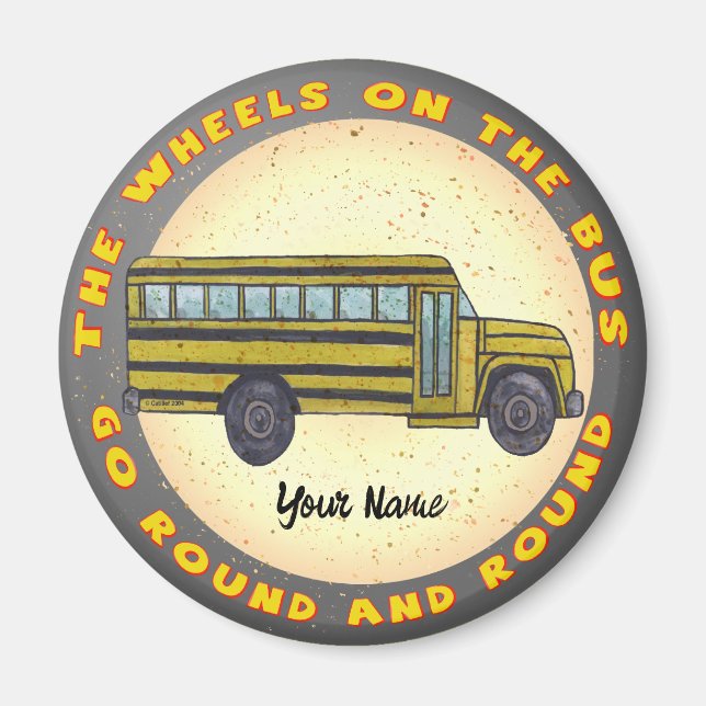 School Bus Wheels Magnet (Front)