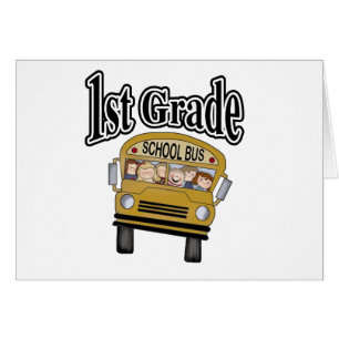 School Bus with Kids 1st Grade