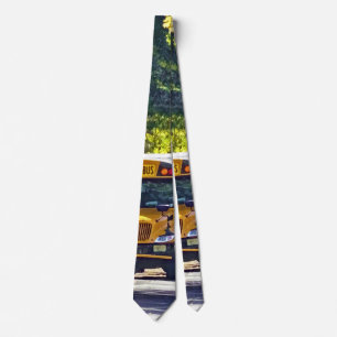 School Bus With Open Door Tie