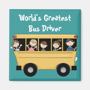 School Bus ~ World's Greatest Bus Driver 2 Magnet