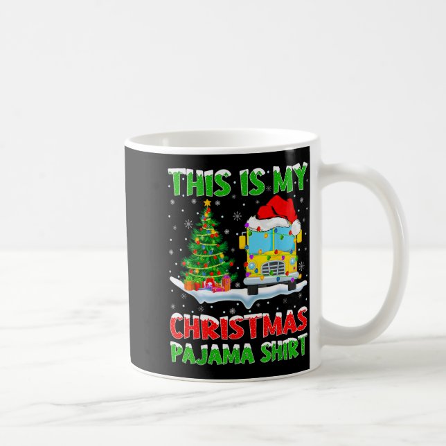 School Bus Xmas Tree Lights This Is My Christmas P Coffee Mug (Right)