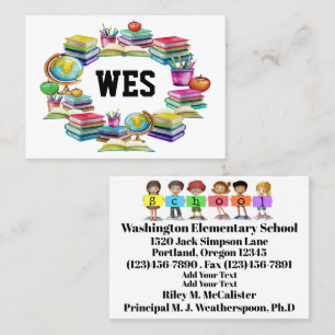 School Business Contact Card