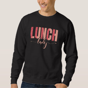 School Cafeteria Crew Leopard Lunch Lady Sweatshirt