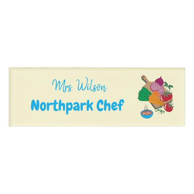 School Cafeteria Employee Name Tag (Front)