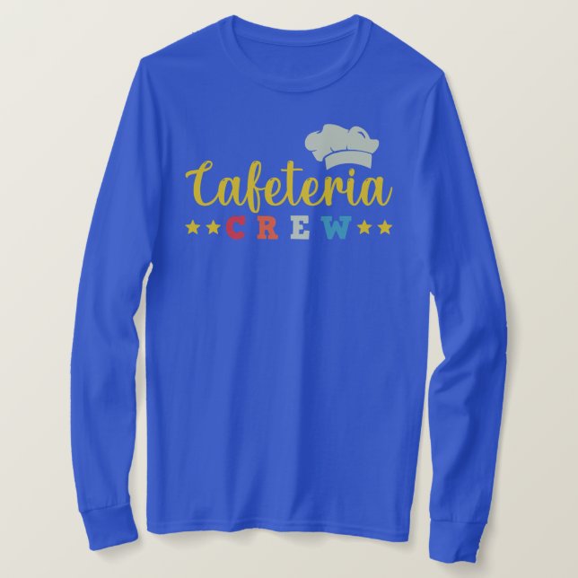 School Cafeteria Worker Lunch Lady Cooking Hat T-Shirt (Design Front)