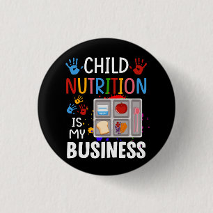 School Cafeteria Worker Lunch Lady Food Tray Child 3 Cm Round Badge