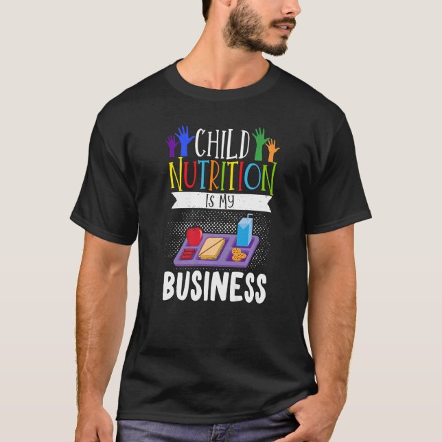 School Cafeteria Worker Lunch Lady Food Tray Child T-Shirt (Front)