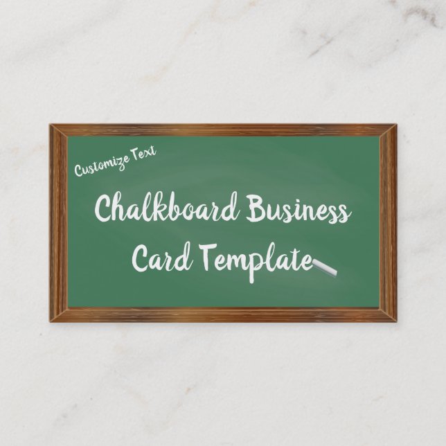 School Chalkboard Business Card (Front)