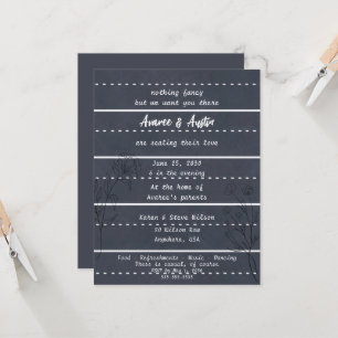 School Chalkboard Casual Wedding Invitation