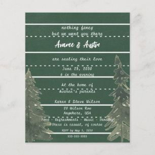 School Chalkboard Casual Wedding Invitation