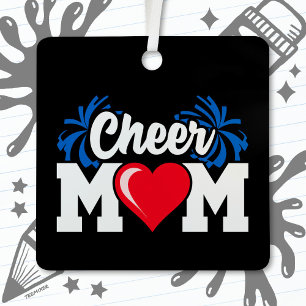 School Cheerleader Squad Sports Proud Cheer Mum Metal Tree Decoration