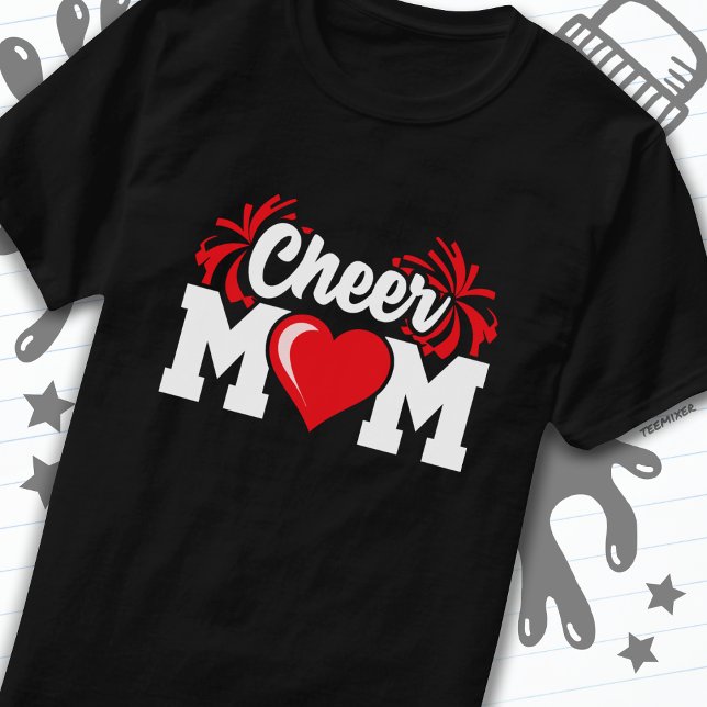 School Cheerleader Squad Sports Proud Cheer Mum T-Shirt (Creator Uploaded)