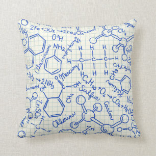 School chemical pattern cushion