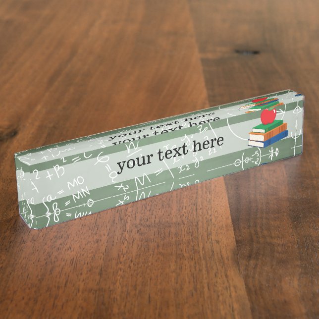 School chemical pattern nameplate (Side)