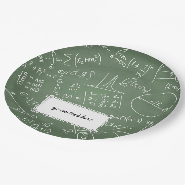 School chemical pattern paper plate (Angled)