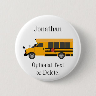 School Children Bus Button Pin