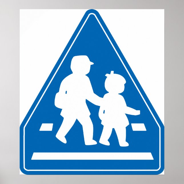 School Children Crossing >> Japanese Traffic Sign (Front)