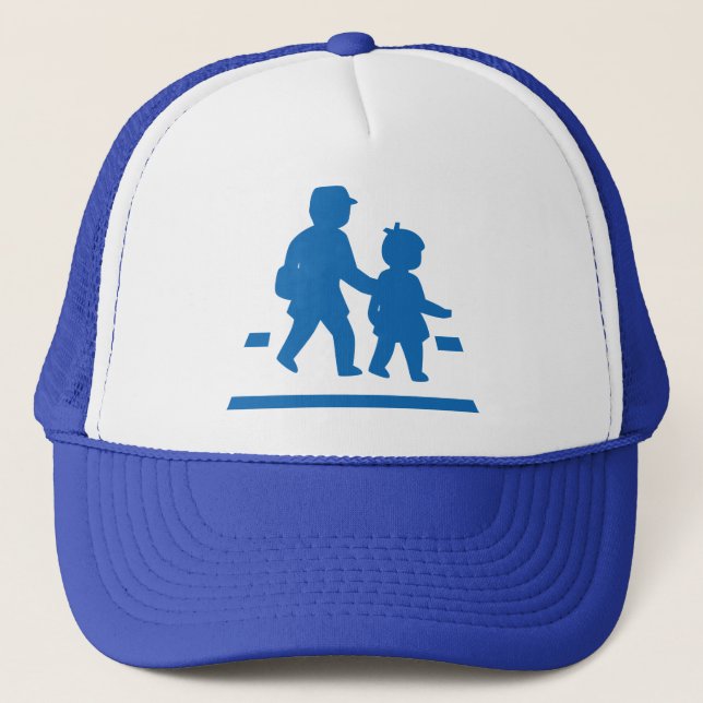 School Children Crossing >> Japanese Traffic Sign Trucker Hat (Front)