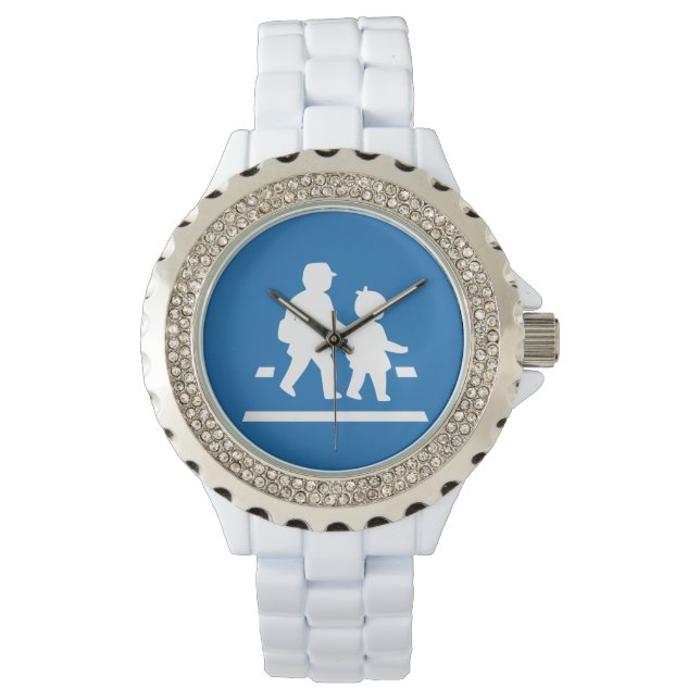 School Children Crossing >> Japanese Traffic Sign Watch (Front)