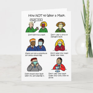 School Children How Not to Wear Face Masks  Card