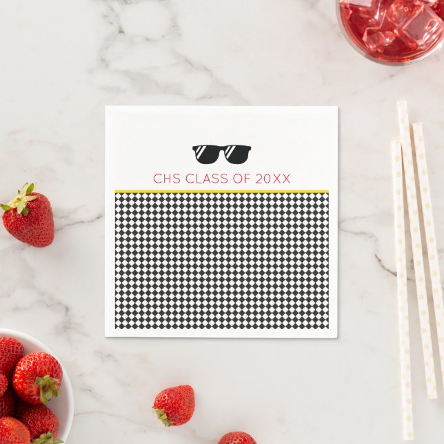 School CLASS OF 2025 Sunglasses Graduation Party  Napkin (Insitu)