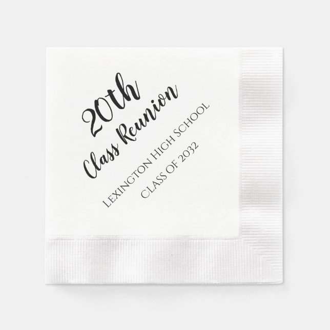 School Class Reunion Custom  Napkin (Front)