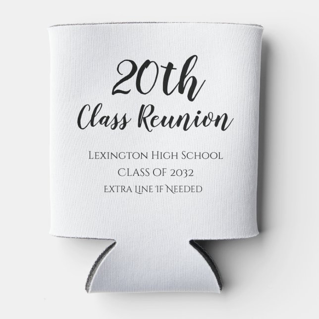 School Class Reunion Custom Party Can Cooler (Front)