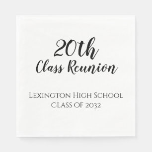 School Class Reunion Custom Party Napkin