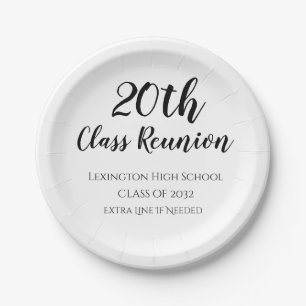 School Class Reunion Custom Party Paper Plate